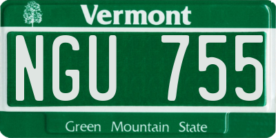 VT license plate NGU755