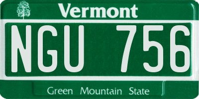 VT license plate NGU756
