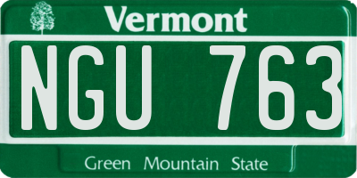 VT license plate NGU763