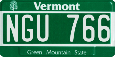 VT license plate NGU766