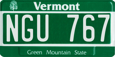 VT license plate NGU767