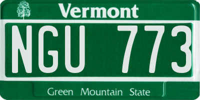 VT license plate NGU773