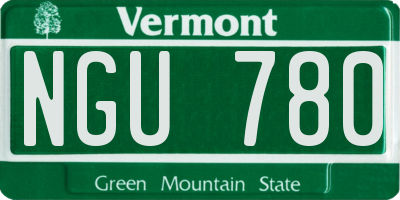 VT license plate NGU780