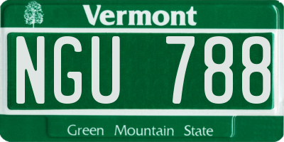 VT license plate NGU788