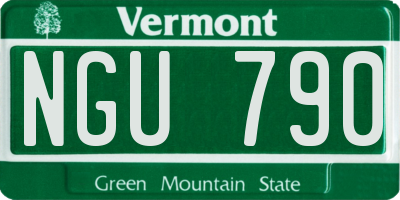 VT license plate NGU790