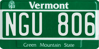VT license plate NGU806