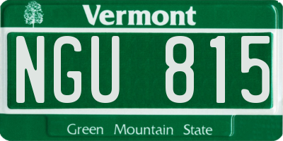 VT license plate NGU815
