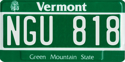 VT license plate NGU818