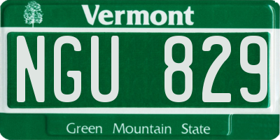 VT license plate NGU829