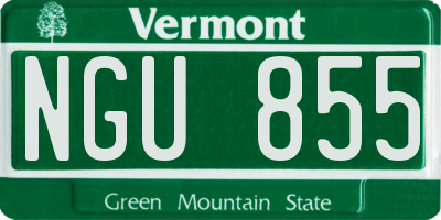 VT license plate NGU855