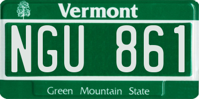 VT license plate NGU861