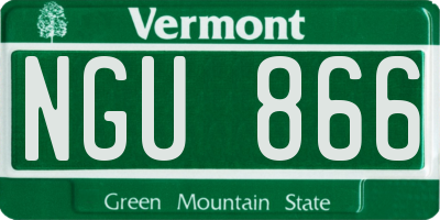 VT license plate NGU866