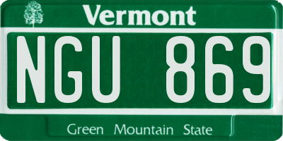 VT license plate NGU869