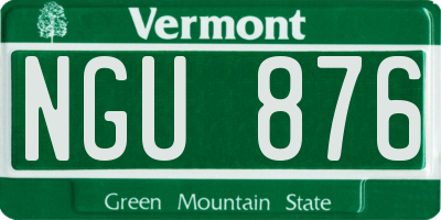 VT license plate NGU876
