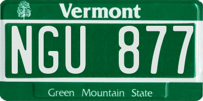VT license plate NGU877