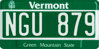 VT license plate NGU879