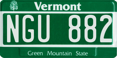 VT license plate NGU882
