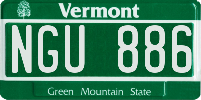 VT license plate NGU886