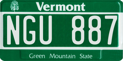VT license plate NGU887