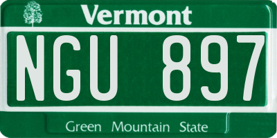 VT license plate NGU897