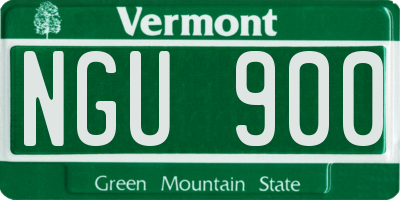 VT license plate NGU900