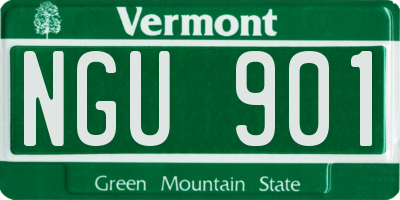 VT license plate NGU901