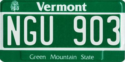 VT license plate NGU903