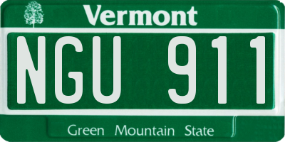VT license plate NGU911