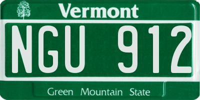 VT license plate NGU912