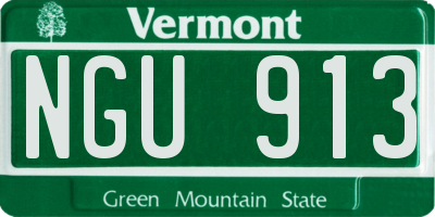 VT license plate NGU913