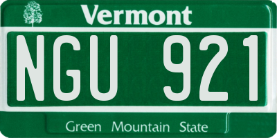 VT license plate NGU921