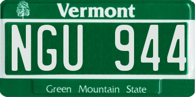 VT license plate NGU944