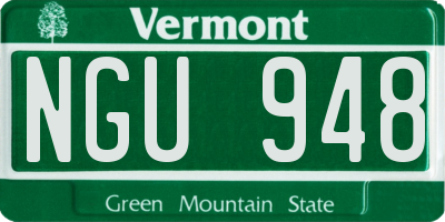 VT license plate NGU948