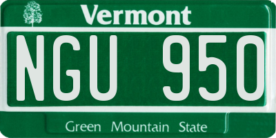 VT license plate NGU950