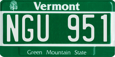 VT license plate NGU951
