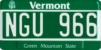VT license plate NGU966