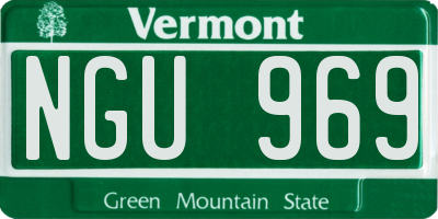 VT license plate NGU969