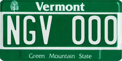 VT license plate NGV000
