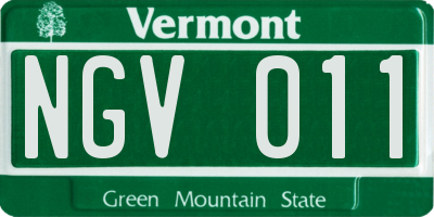 VT license plate NGV011