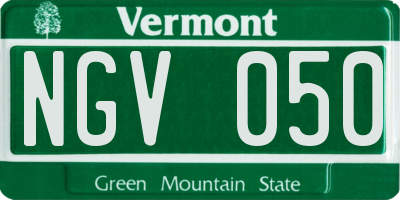 VT license plate NGV050