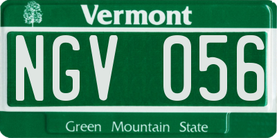 VT license plate NGV056