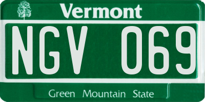 VT license plate NGV069