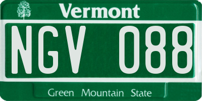 VT license plate NGV088
