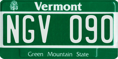 VT license plate NGV090