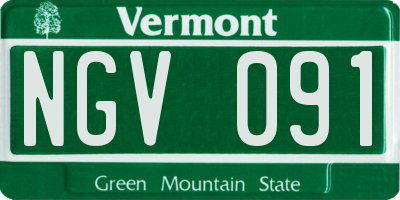 VT license plate NGV091