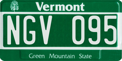 VT license plate NGV095