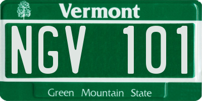 VT license plate NGV101