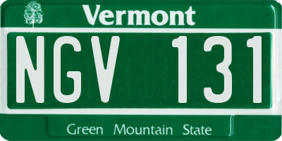 VT license plate NGV131