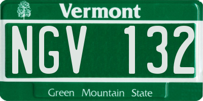 VT license plate NGV132