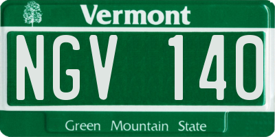 VT license plate NGV140